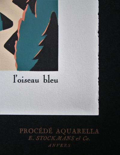 Achille KAS (d’après) - L’oiseau bleu, 1932 - Lithographie monogrammée 2