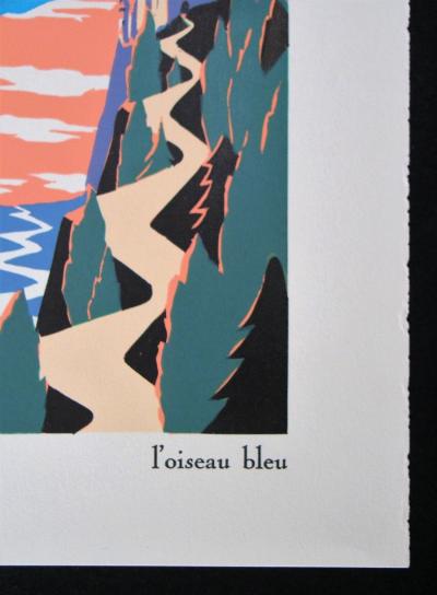 Achille KAS (d’après) - L’oiseau bleu, 1932 - Lithographie monogrammée 2
