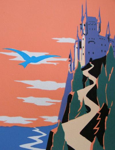 Achille KAS (d’après) - L’oiseau bleu, 1932 - Lithographie monogrammée 2