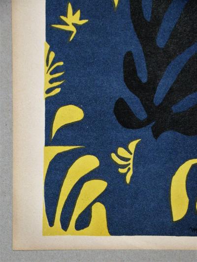 Henri MATISSE (d’après) - Composition fond bleu, 1954 - Lithographie signée et datée 2