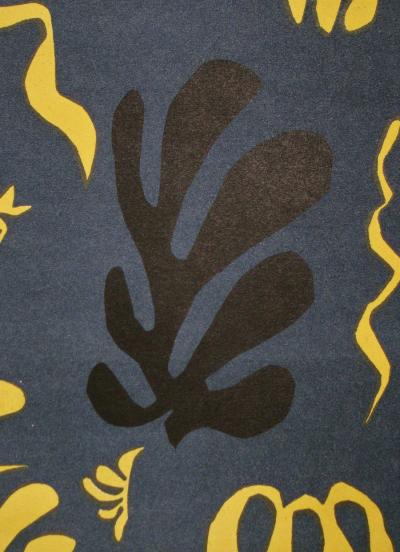 Henri MATISSE (d’après) - Composition fond bleu, 1954 - Lithographie signée et datée 2