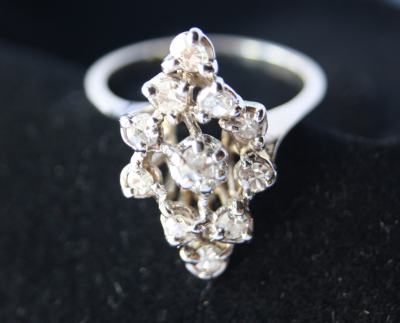 Bague marquise diamants 2