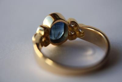 Bague saphir et diamants 2