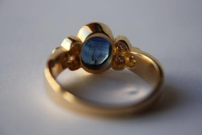 Bague saphir et diamants 2