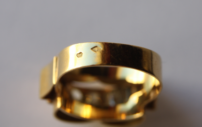 Bague chevalière ancienne, années 1940 2