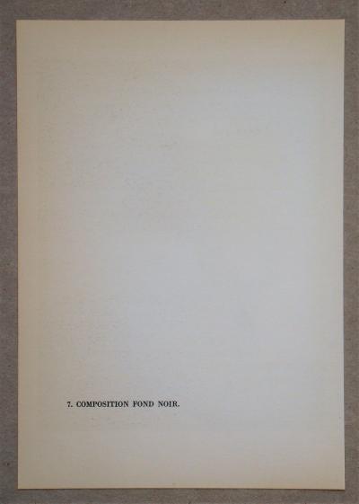 Nicolas DE STAËL (after) - Composition fond noir, 1958 - Lithographe signed and dated 2