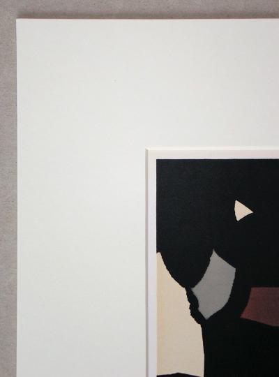Nicolas DE STAËL (d’après) - Composition fond noir, 1958 - Lithographe signée et datée 2