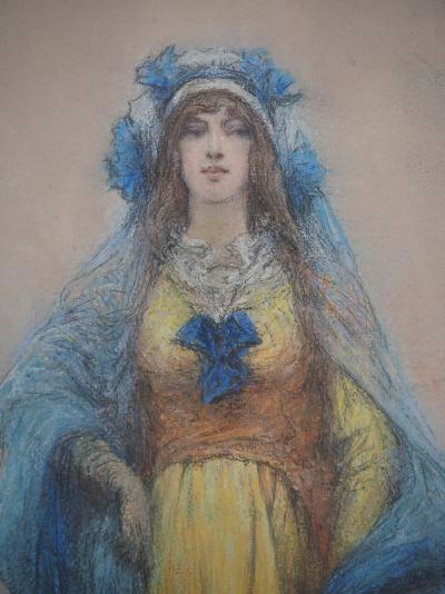 Georges Clairin - Sarah Bernhardt dans la Samaritaine - Pastel original, signé 2