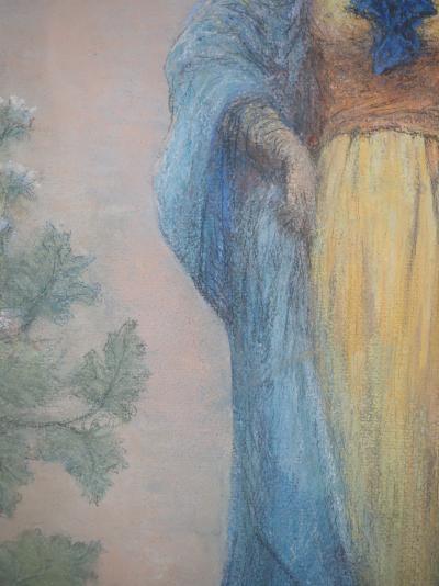 Georges Clairin - Sarah Bernhardt dans la Samaritaine - Pastel original, signé 2