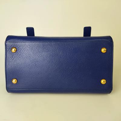 Sac Yves Saint Laurent Muse Two en cuir bleu-ciel 2