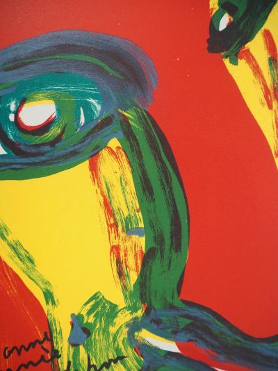 Bengt Lindström - Portrait fauve - Lithographie originale, signée 2