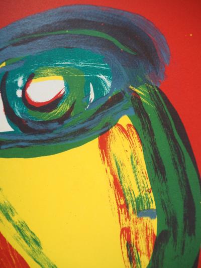 Bengt Lindström - Portrait fauve - Lithographie originale, signée 2