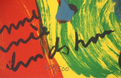 Bengt Lindström - Portrait fauve - Lithographie originale, signée 2