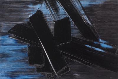 Pierre Soulages - Peinture 24 août 1958, 2022 - Affiche originale 2
