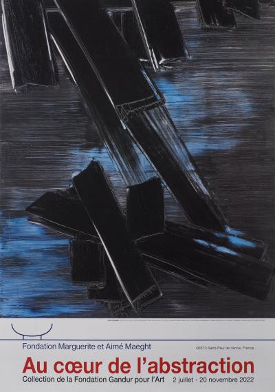 Pierre Soulages - Peinture 24 août 1958, 2022 - Affiche originale 2