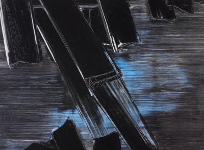 Pierre Soulages - Peinture 24 août 1958, 2022 - Affiche originale 2