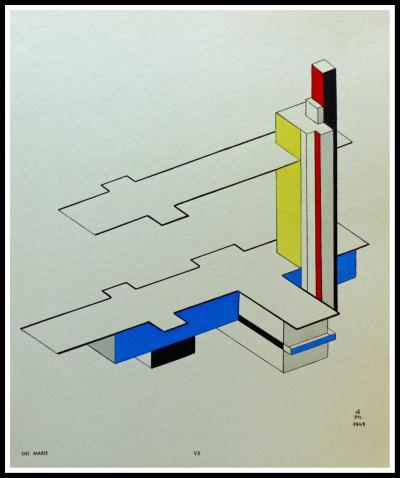 Del Mare  - Composition, 1952 - pochoir 2