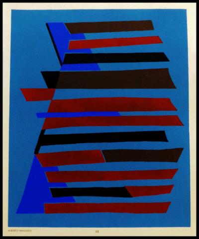 Alberto MAGNELLI  - Composition, 1952 - pochoir 2