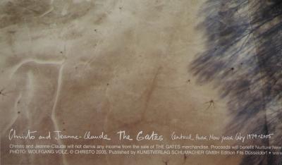 Christo and Jeanne-Claude - Central Park New York: Aerial View of the Gates, 2005 - Original vintage poster 2