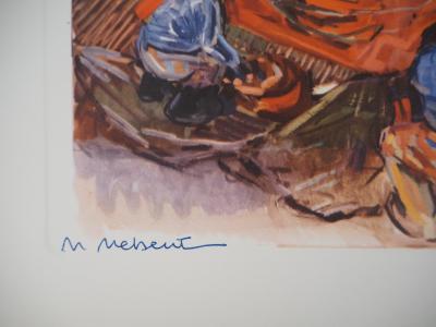 Mathurin MEHEUT - Bretagne : La flottille artisanale au soutage, c. 1955 -  Héliogravure en couleur, Signée 2
