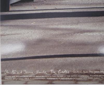 Christo et Jeanne-Claude - The Gates : Central Park New York city, 2005 - Affiche originale d’époque 2