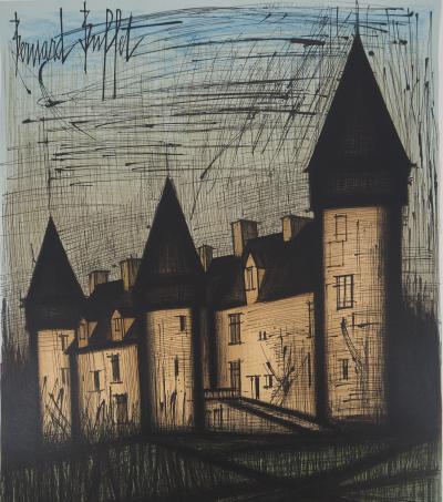 Bernard Buffet - Château de Culan, 1978 - Lithographie signée 2