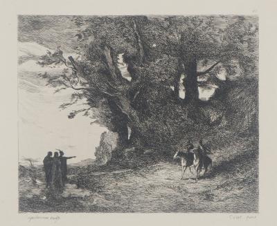 Jean-Baptiste Camille COROT - Macbeth, 1873 - Gravure à l’eau-forte 2