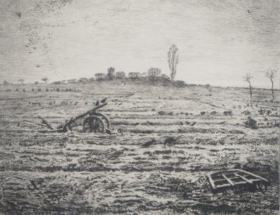 Jean-François MILLET (d’après) - Gelée blanche,1873 - Gravure, signée 2