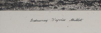 Jean-François MILLET (d’après) - Gelée blanche,1873 - Gravure, signée 2