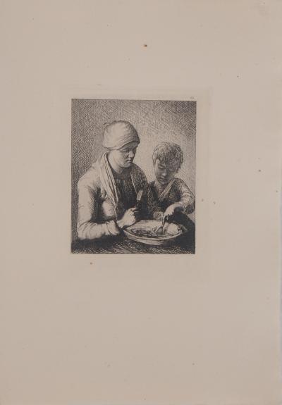 Auguste BOULARD (d’après) - Le déjeuner, 1873 - Gravure 2