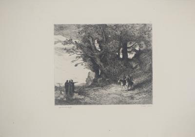 Jean-Baptiste Camille COROT - Macbeth, 1873 - Gravure à l’eau-forte 2