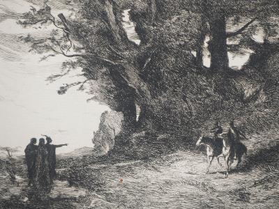 Jean-Baptiste Camille COROT - Macbeth, 1873 - Gravure à l’eau-forte 2