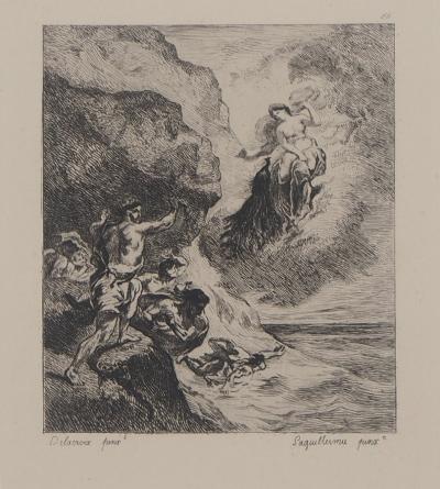 Eugène DELACROIX (d’après) - L’hiver, 1873 - Gravure signée 2