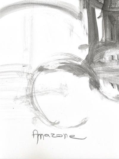 André Ferrand - Amazone - Lavis sur papier 2