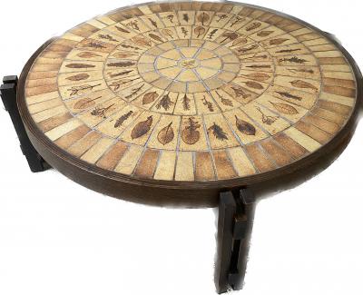 Table basse avec plateau en céramique de Roger Capron 2
