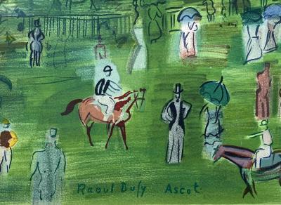 Raoul Dufy - Hippodrome Ascot - Lithographie signée dans la planche 2