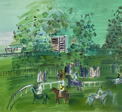 Raoul Dufy - Hippodrome Ascot - Lithographie signée dans la planche 2