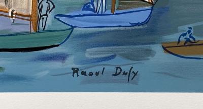 Raoul DUFY - Les régates - Lithographie signée dans la planche 2