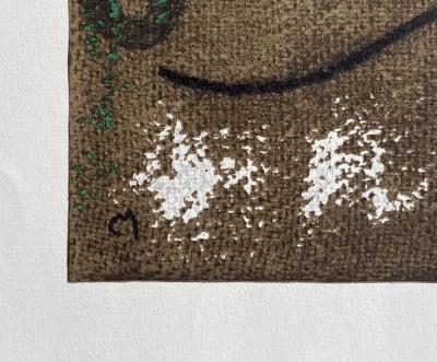 Joan Miro - Femme et oiseaux - Lithographie signée dans la planche 2