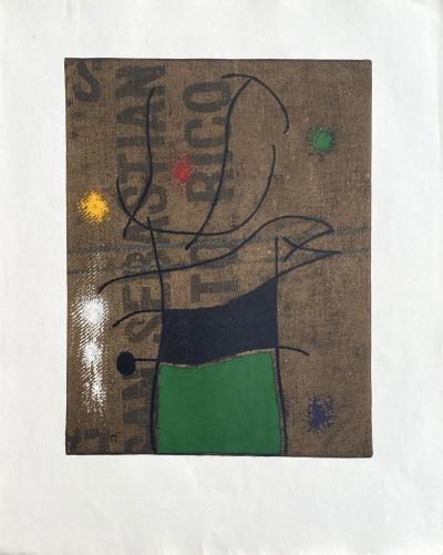 Joan Miro - Femme et oiseaux III - Lithographie signée dans la planche 2