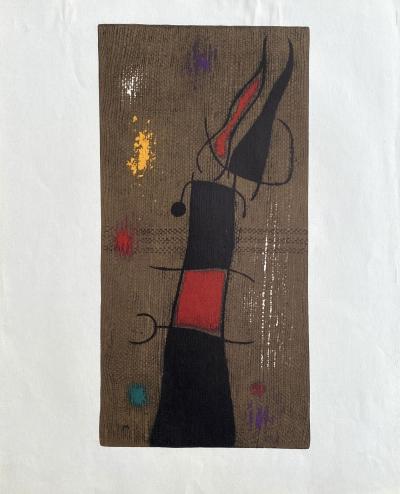 Joan Miro - Femme et oiseaux IV - Lithographie signée dans la planche 2