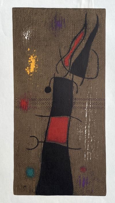 Joan Miro - Femme et oiseaux IV - Lithographie signée dans la planche 2