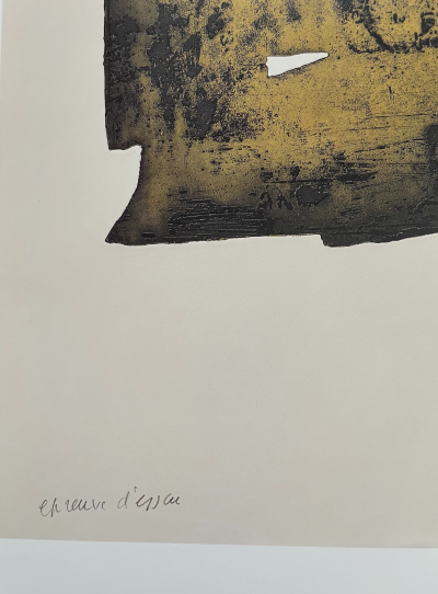 PIERRE SOULAGES (d’après) -  AFFICHE D’APRÈS L’EAU FORTE XII 2