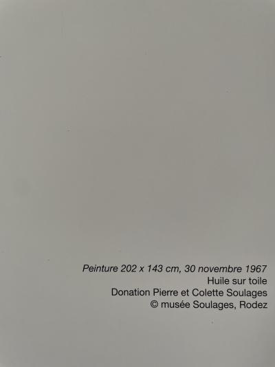 PIERRE SOULAGES - AFFICHE D’APRÈS UNE HUILE SUR TOILE 1967 2