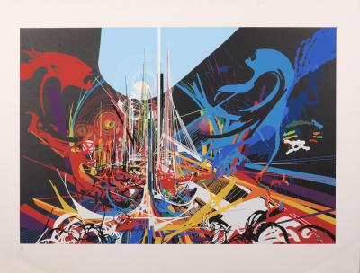 Raymond MORETTI - Rimbaud Illuminations - La Ville, 1981 - Sérigraphie originale (Signée à la main !) 2
