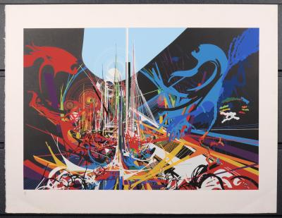 Raymond MORETTI - Rimbaud Illuminations - La Ville, 1981 - Sérigraphie originale (Signée à la main !) 2