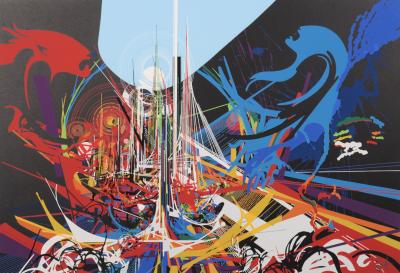 Raymond MORETTI - Rimbaud Illuminations - La Ville, 1981 - Sérigraphie originale (Signée à la main !) 2
