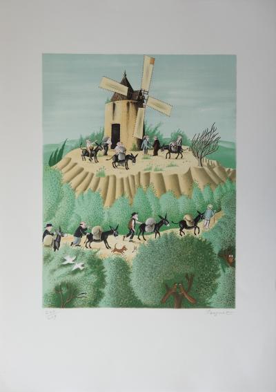 Raymond PEYNET - The mule of the Pope - Original lithograph signed