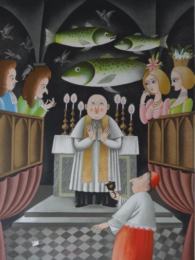 Raymond PEYNET - Gourmandise, délicieux péché - Lithographie originale signée au crayon et numérotée 2