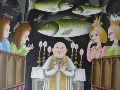 Raymond PEYNET - Gourmandise, délicieux péché - Lithographie originale signée au crayon et numérotée 2